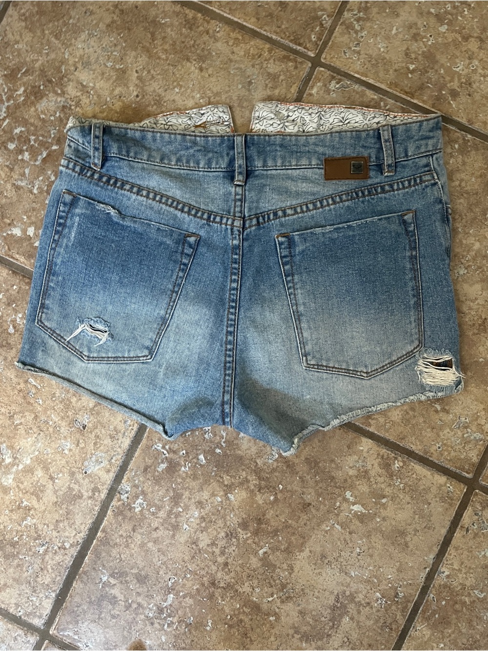 Roxy Light Blue Distressed Denim Cutoff Shorts